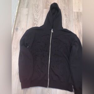 Warren Lotus Lazer Cut Reaper Appliqué Zip-Up Hoodie size: Large